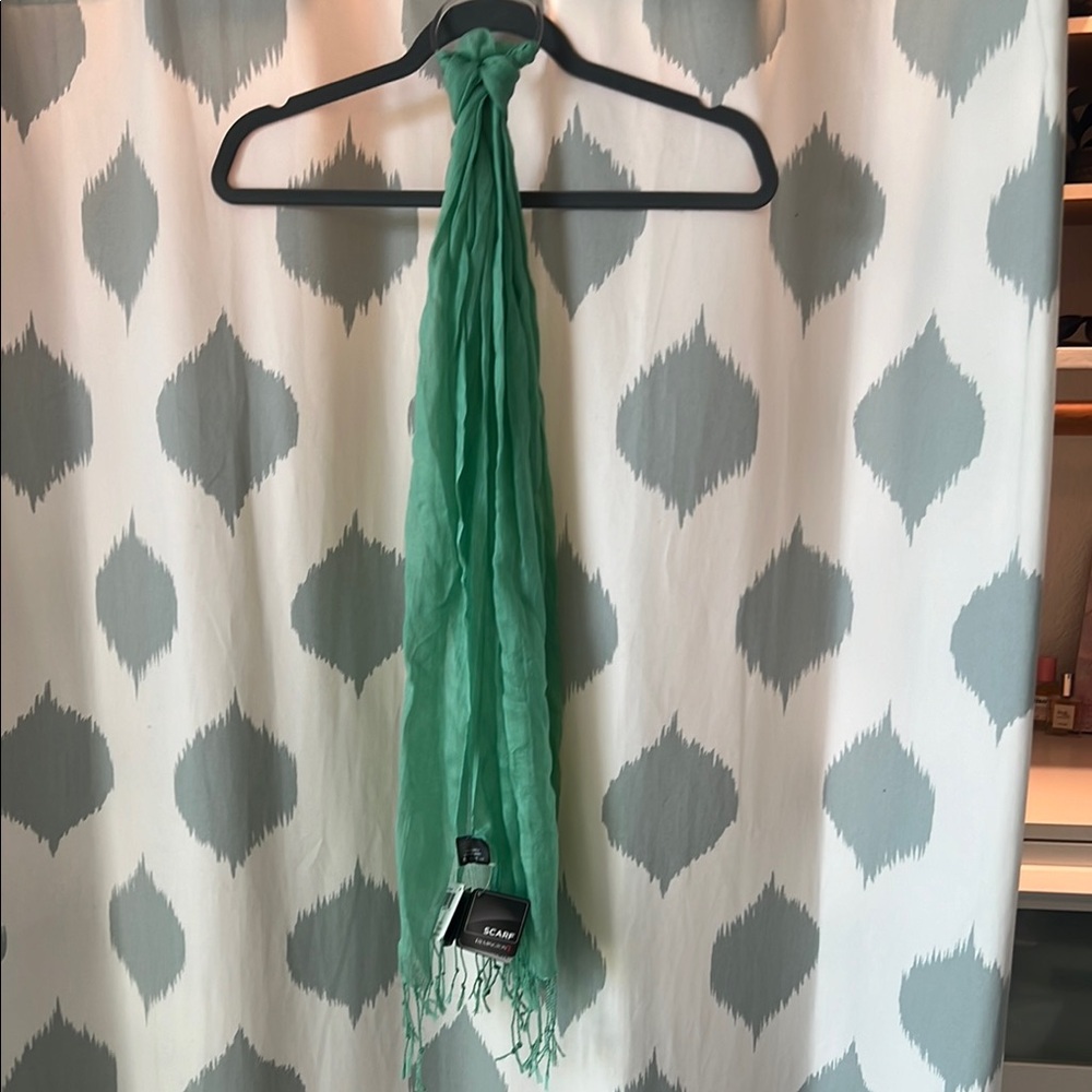 NWT Remington Teal Scarf with Fringe